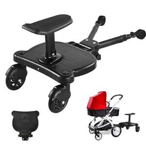 2-in-1 Universal Stroller Ride Board with Seat – 2023 Model / Sit or Stand
